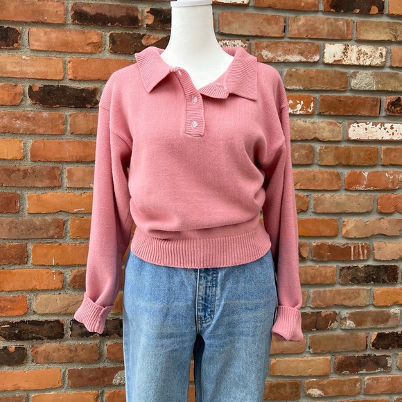 Sweaters Vintage Baby Pink Sweater Poshmark